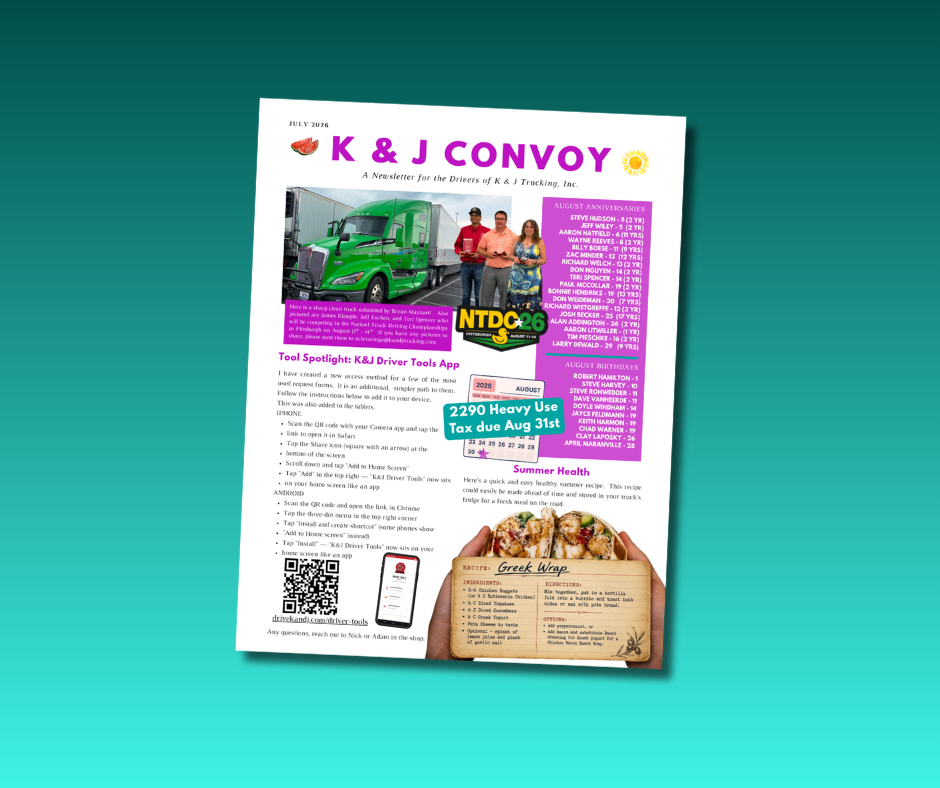 August 2026 K&amp;J Convoy Newsletter