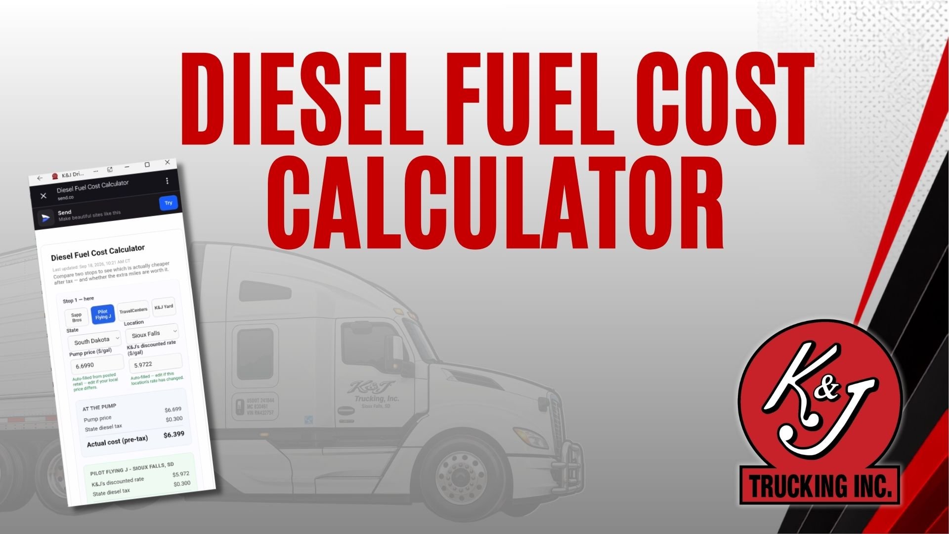 K&amp;J Diesel Fuel Cost Calculator