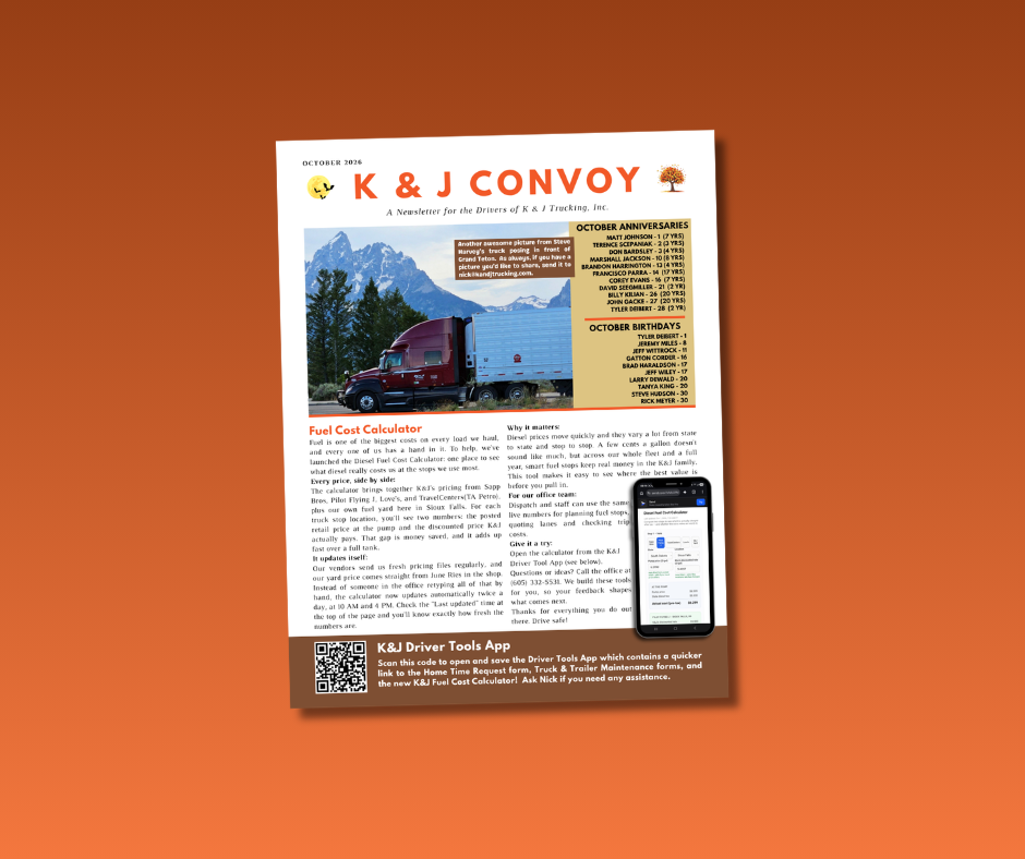 October K&amp;J Convoy Newsletter