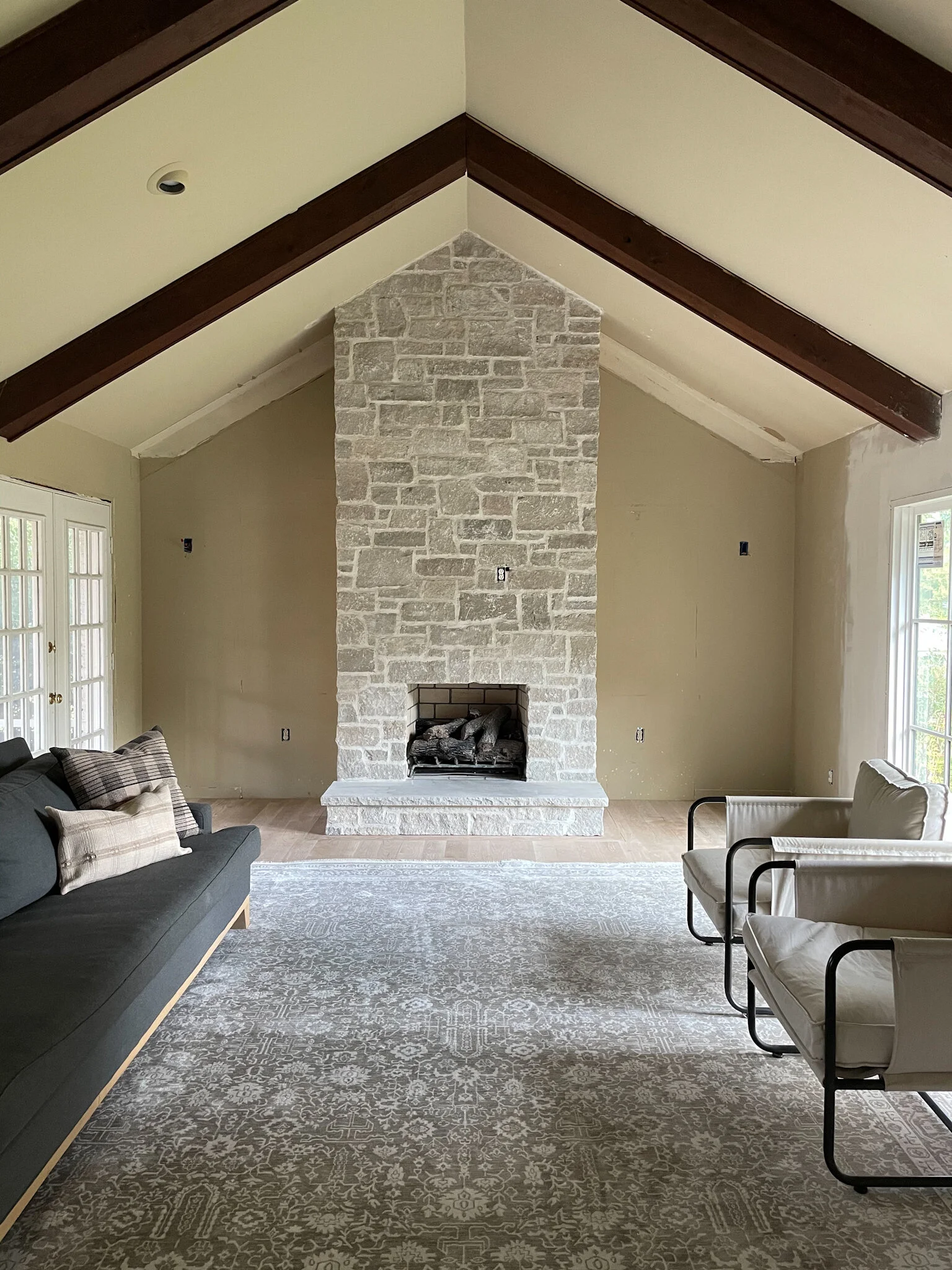 a tale of two fireplaces