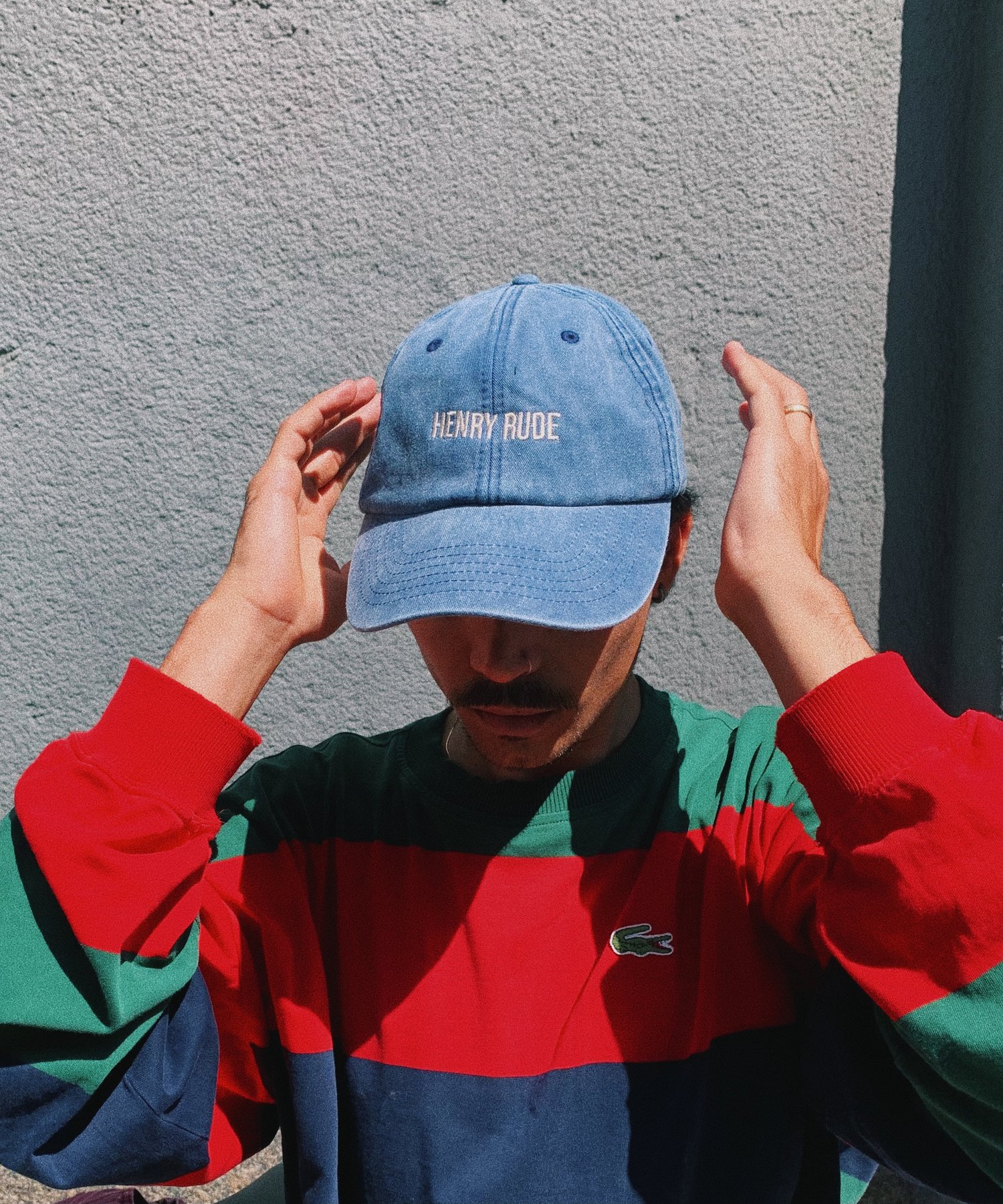 6 panel cap - vintage denim blue — HENRY RUDE 6 panel cap - vintage denim blue — HENRY RUDE