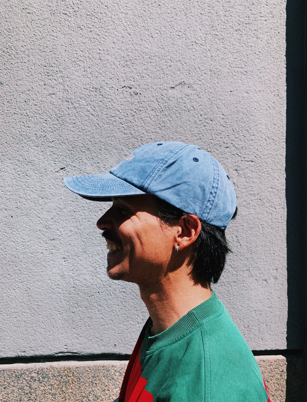 6 panel cap - vintage denim blue — HENRY RUDE