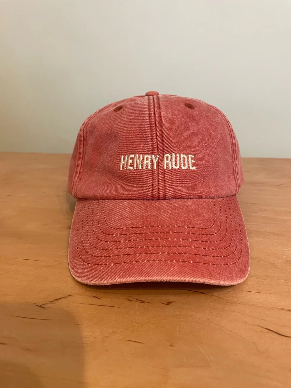 Orange vintage denim cap — HENRY RUDE