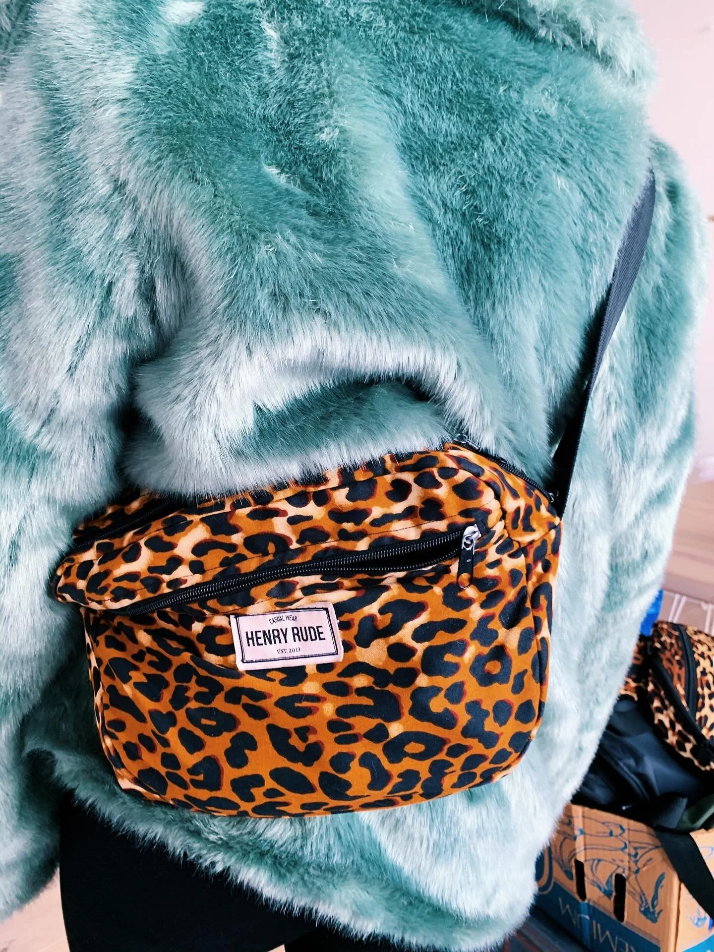 Found this 4 year old pic in my roll - @yasminakarlimalmsten is that you? 👀 
We just got a restock of our classic leopard print strap bag! Available online and at @veya.studio 🐆