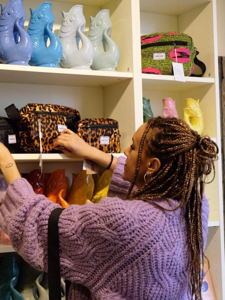 If you&rsquo;ve seen a bag you like and are curious to see it IRL, don&rsquo;t forget we have our own physical store in Malm&ouml; where you also can find tons of colorful interior design and accessories from different brands! @veya.studio open Fri-S