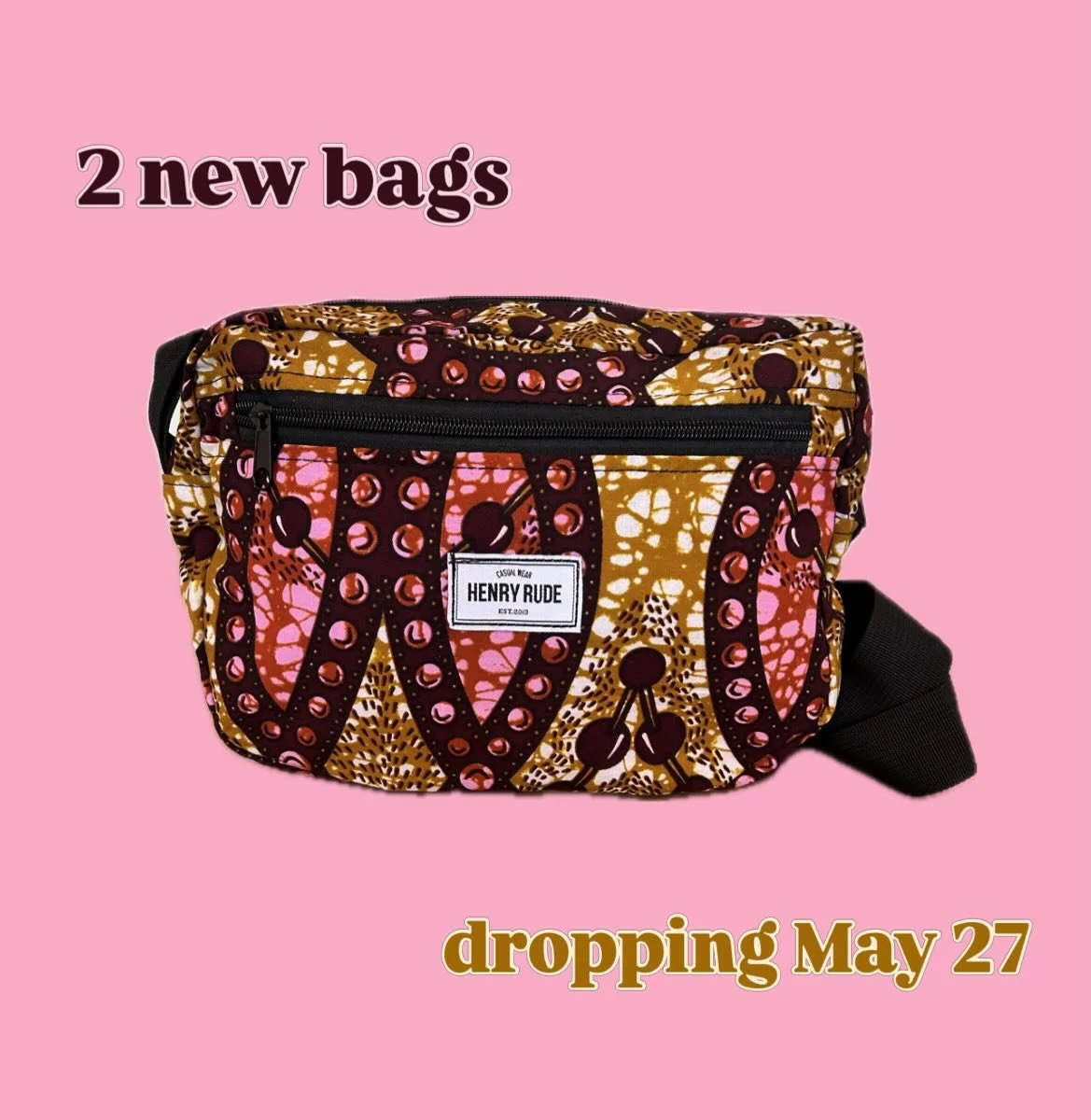 Siaka spent the winter producing some new wax print bags for you! I felt like it&rsquo;s been way too long since we dropped some proper wax print styles, and several of you have asked for a new waistpack as well. You asked, we listened; meet the Stra