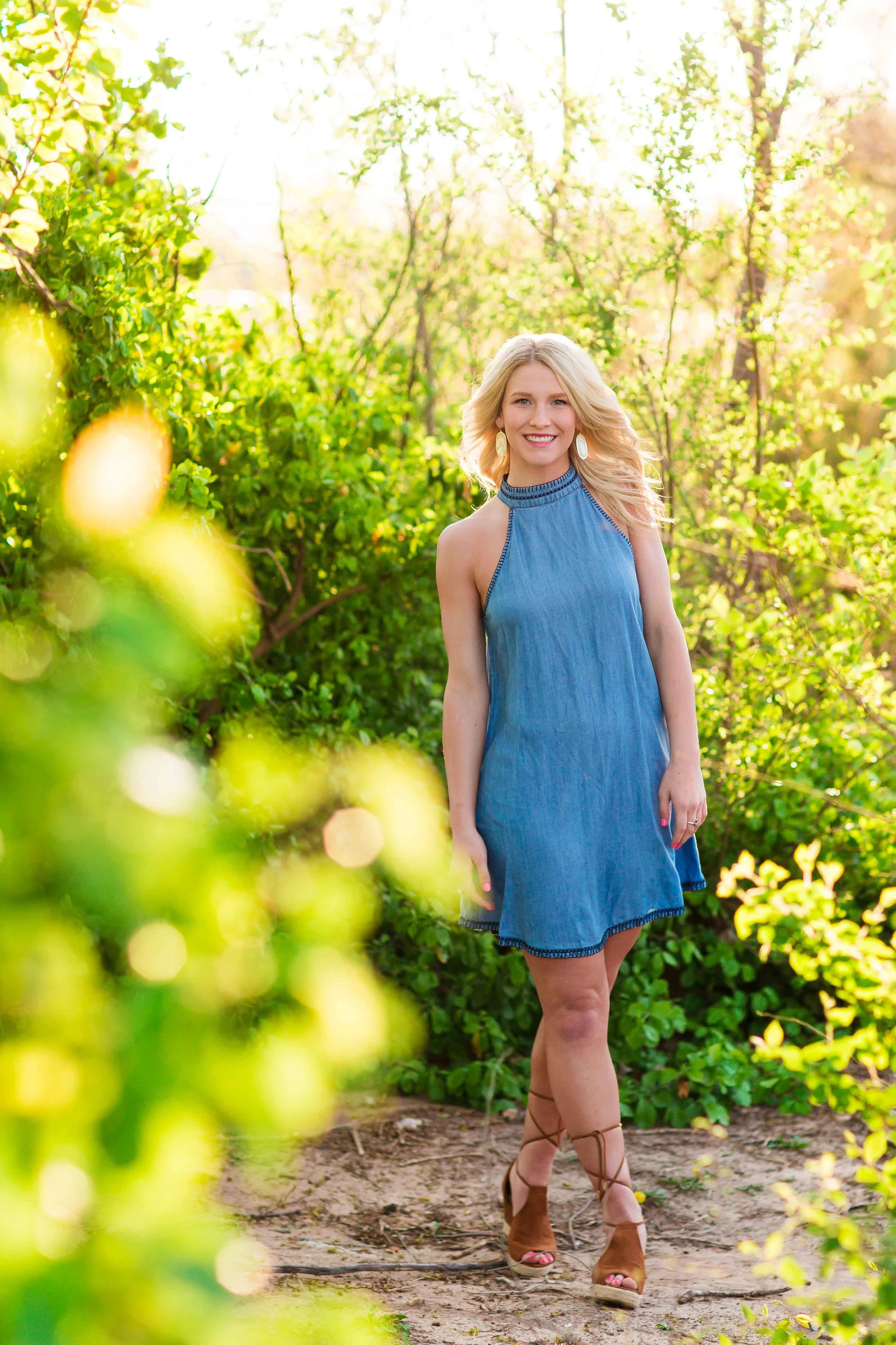 blue dress for senior pictures Blue Floral Pattern Long Senior Prom Dress, Off the Shoulder Evening P main image 1