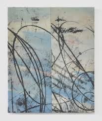 COMPOSITION 7: WITH NOTATIONS, ADDITIONS AND SUBTRACTIONS, 2023 synthetic polymer &amp; graphite compound on cotton duck 560 x 455mm