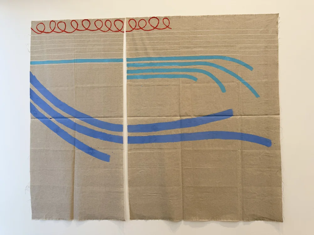 Due Blu, acrylic on canvas, 1999