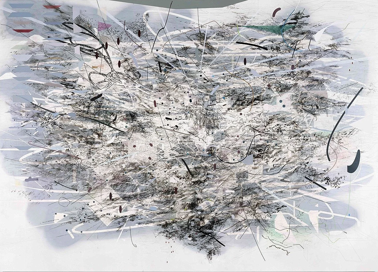 Middle Grey, ink and acrylic on canvas - 2007-9