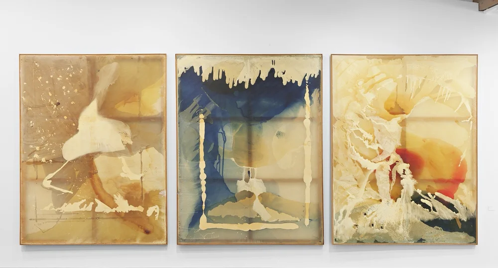 Apparizione (1-3), 1992 Sigmar Polke Synthetic resin and lacquer on polyester