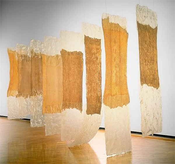 Eva Hesse, Contingent, cheesecloth, fibreglass, latex, 1968.