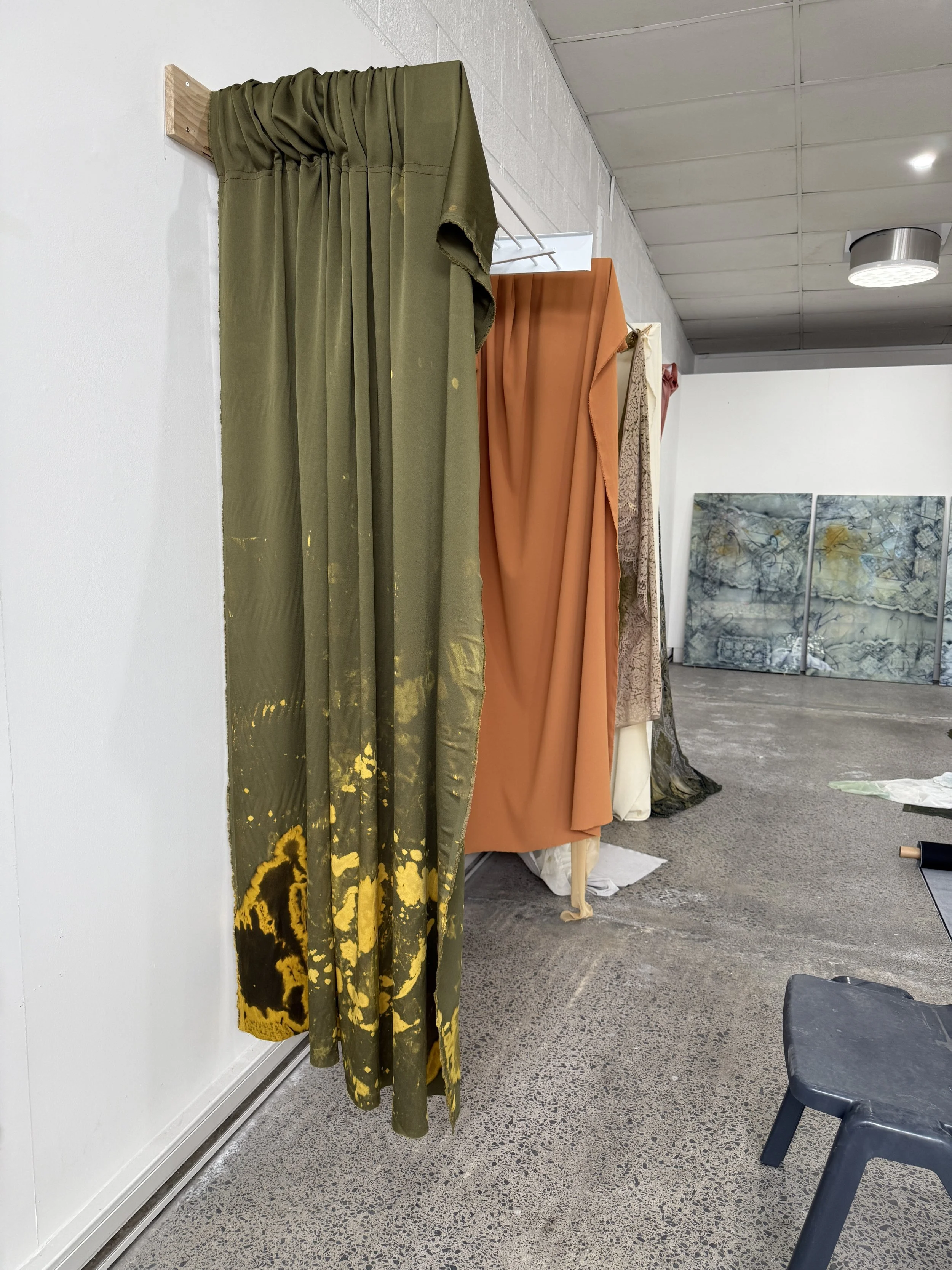 Curtain bleached gold