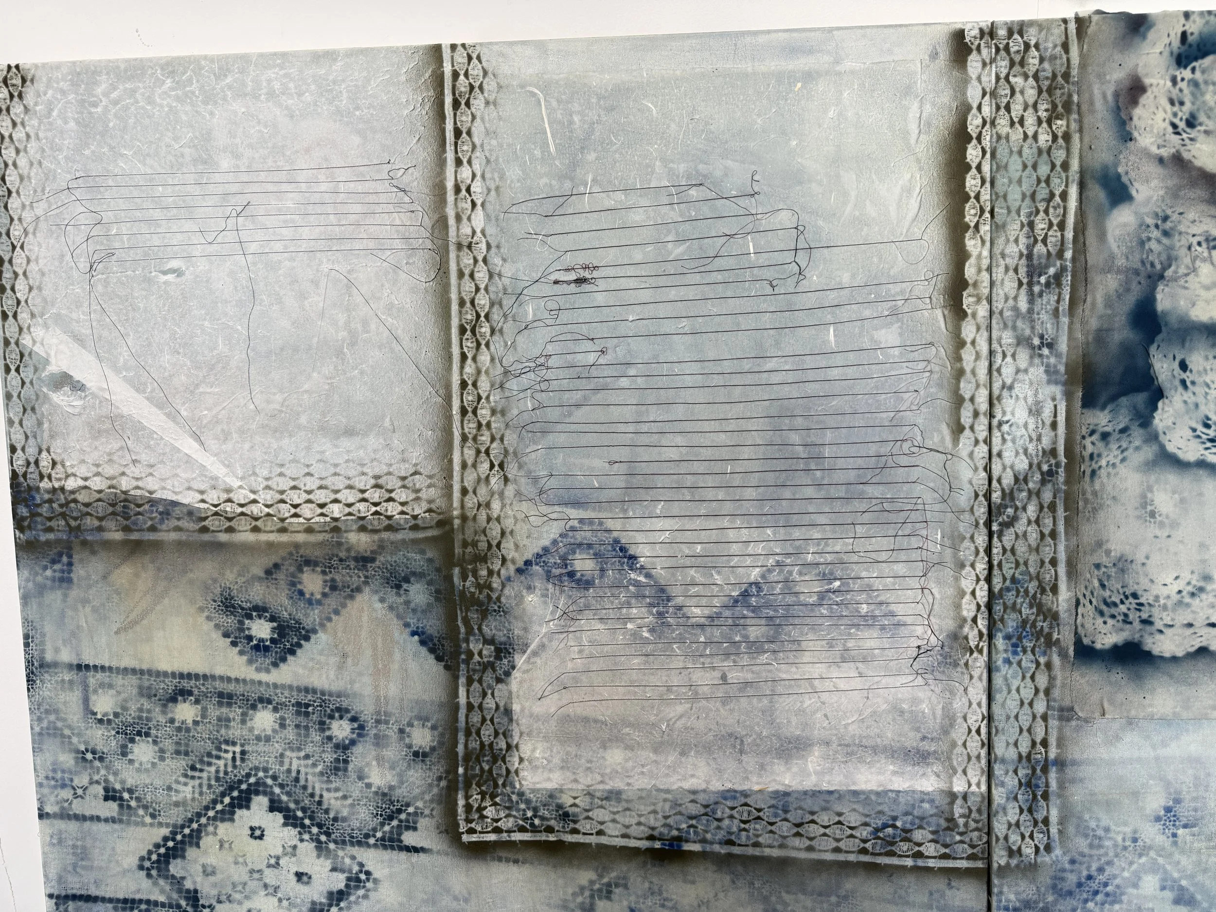 Detail of layered lined paper