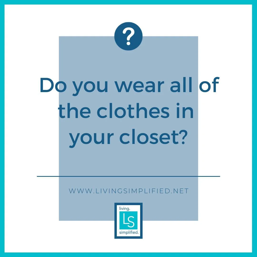 Do you wear all the clothes/shoes/accessories/jackets/hats in your closet? Chances are, there are items you haven't worn in years! Ask yourself why you are holding onto these unworn items. I give you permission to get rid of the ugly sweater, the sta