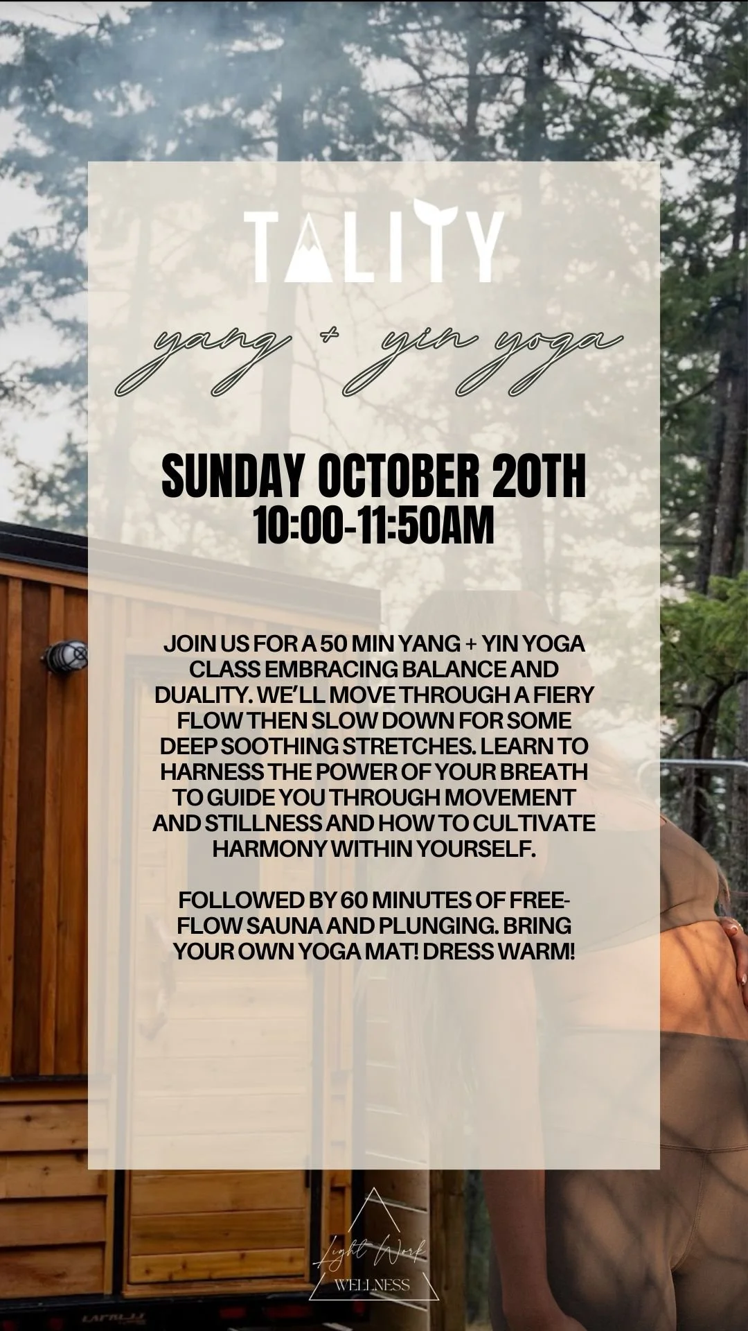 Yang + Yin Yoga at Tality Forest Spa