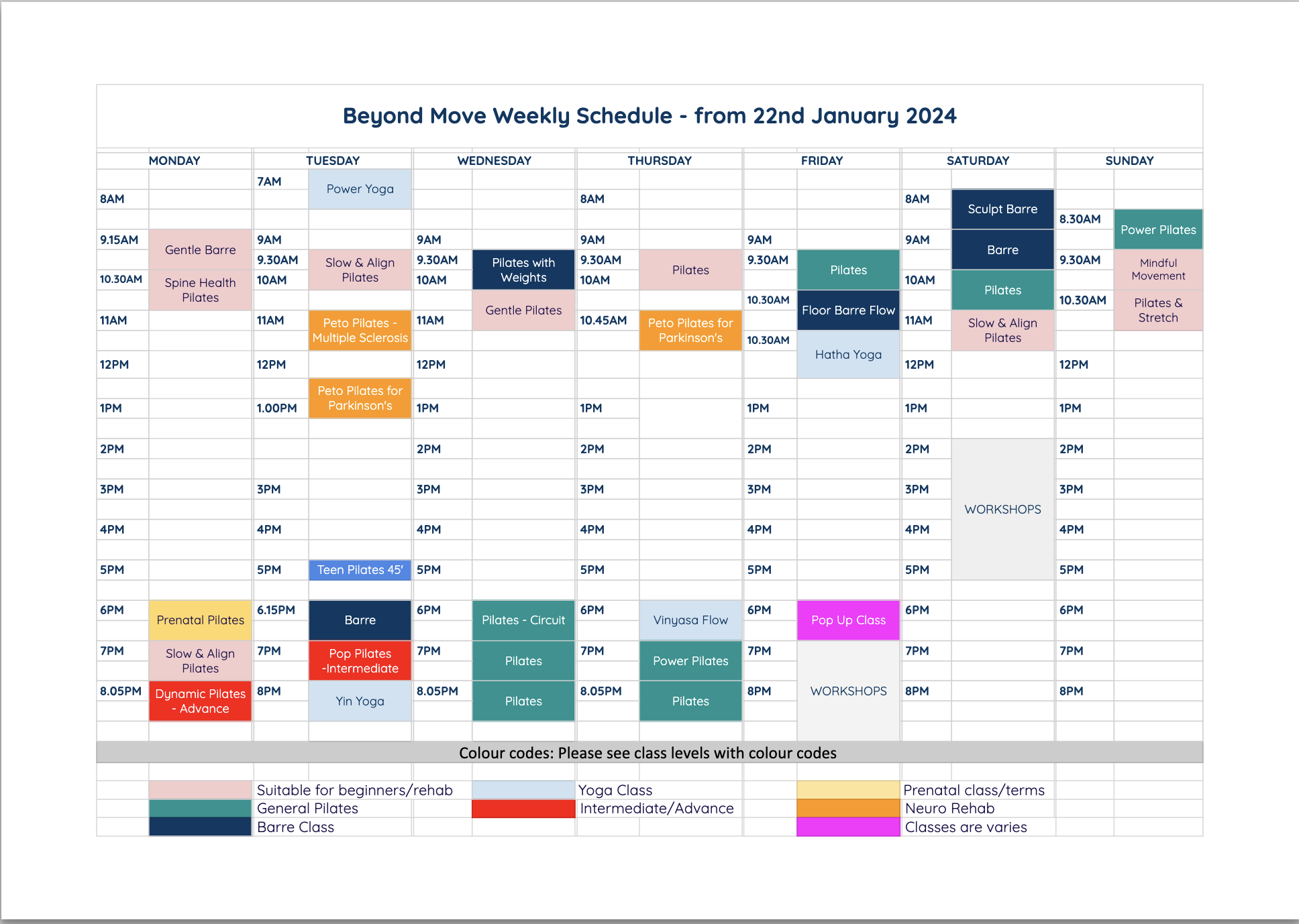 Timetable β Beyond Move