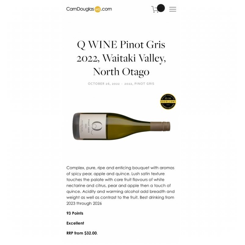.

.

I N T E R N A T I O N A L  P I N O T  G R I S  D A Y

1  7  T H  M A Y

Having a delicious glass of Pinot Gris is the best way to celebrate this day!

JUMP online to buy yours today, join QWINE club by clicking the link in our profile.

Our win