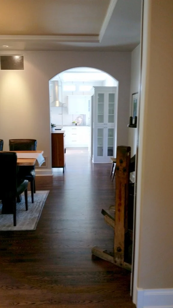 Before: crappy phone pic, but it shows how you look in to the kitchen from the living room