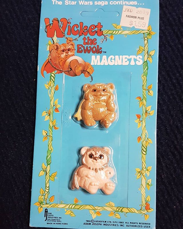 Yub Nub! Vintage cuddly cannibal magnets from Wicket the Ewok cartoon. Claim in the coments $10 + shipping #ForSale #vintage #starwars #moc #mintoncard #1983 #magnets #retro #collectibles #ewoks #wicket