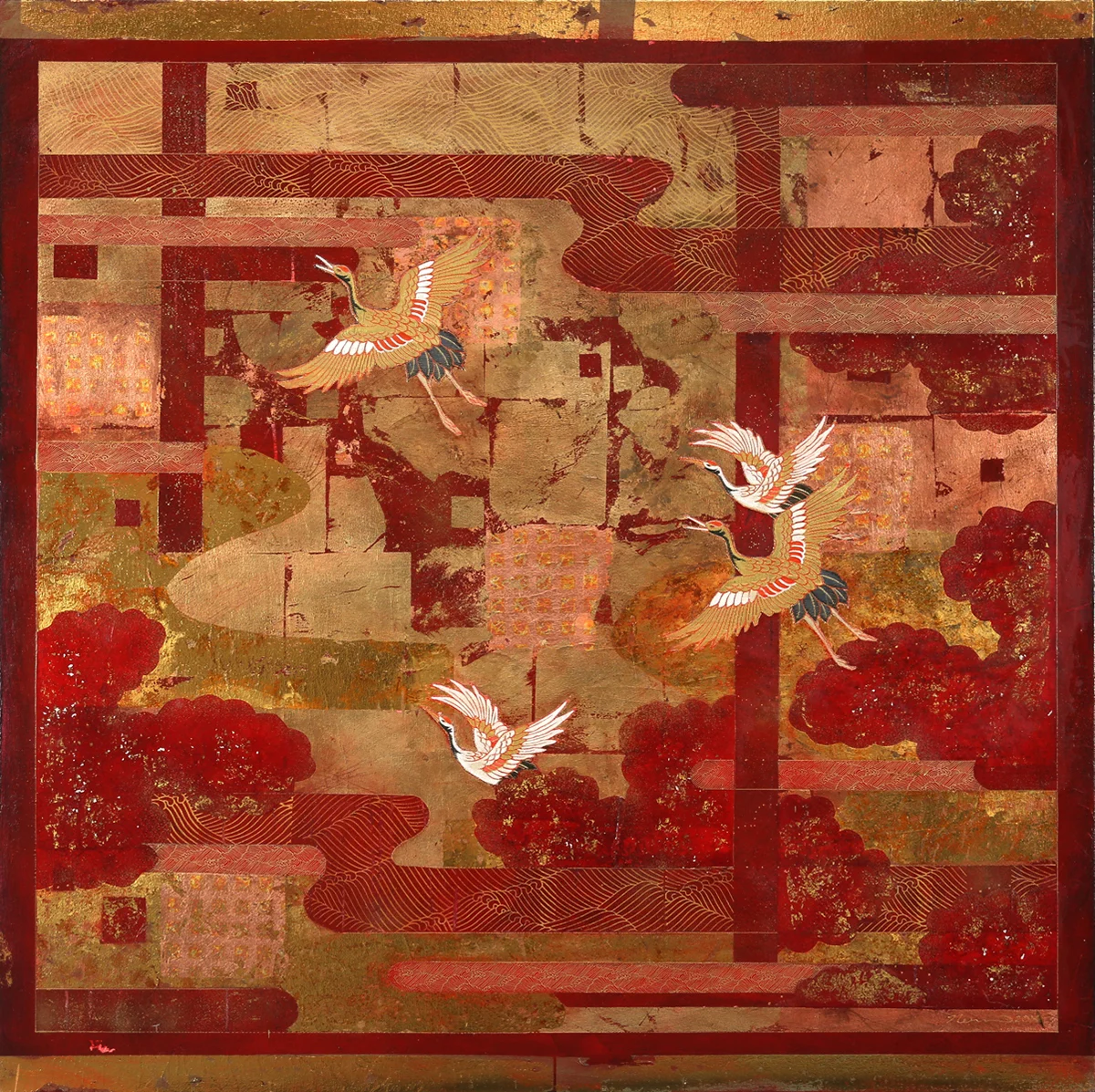 It’s play for the cranes flying up to the clouds the year’s first sunrise ~ Chiyo-ni