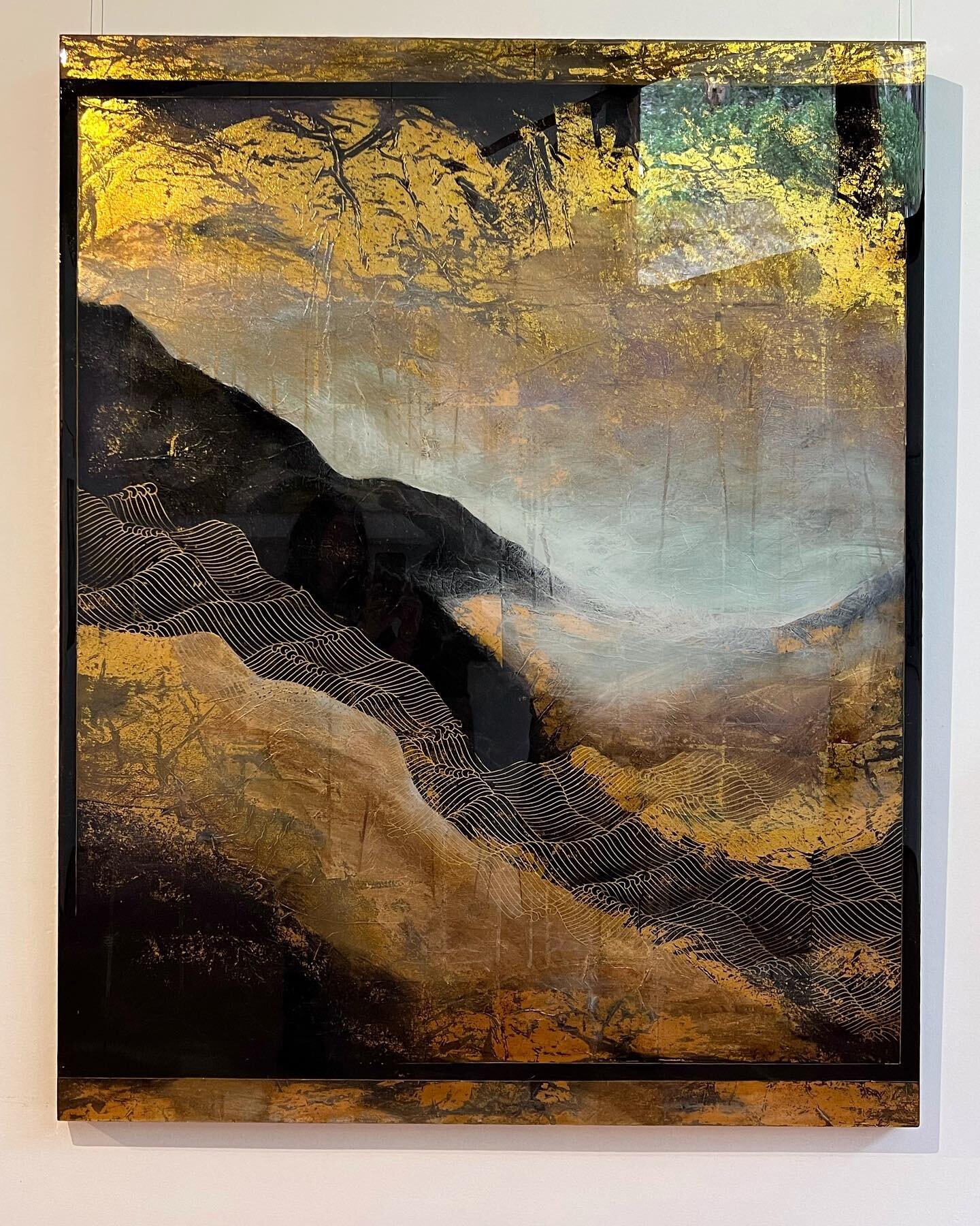 A new painting to reflect on over your Sunday morning coffee :)

A running stream,
The cold mountain path.
Deep in the clouds,
The old temple bell.

The title of this work is a poem from &lsquo;Zenrin-kushū (禪林句集, meaning &quot;Anthology of Passages 