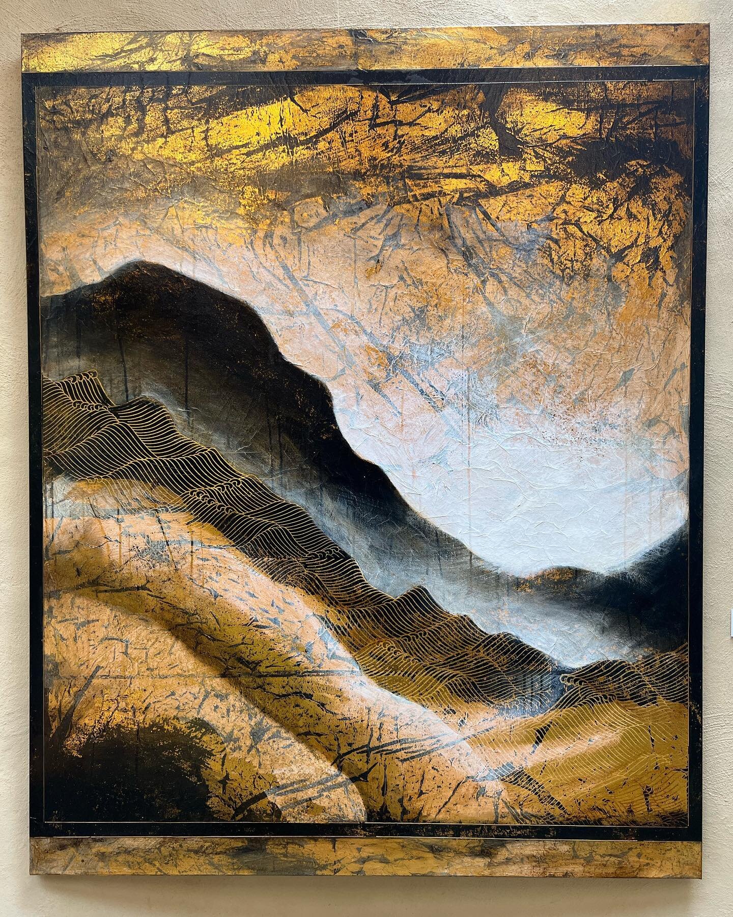 &quot;Time and again you too
must long for your old nest
deep in the mountain&quot;
&nbsp;- Ryokan Taigu 1758 - 1831 

152cm x 122cm
Cold foil, metallic leaf, tissue, screen print, and acrylic on canvas.

This painting is on display in my studio whic