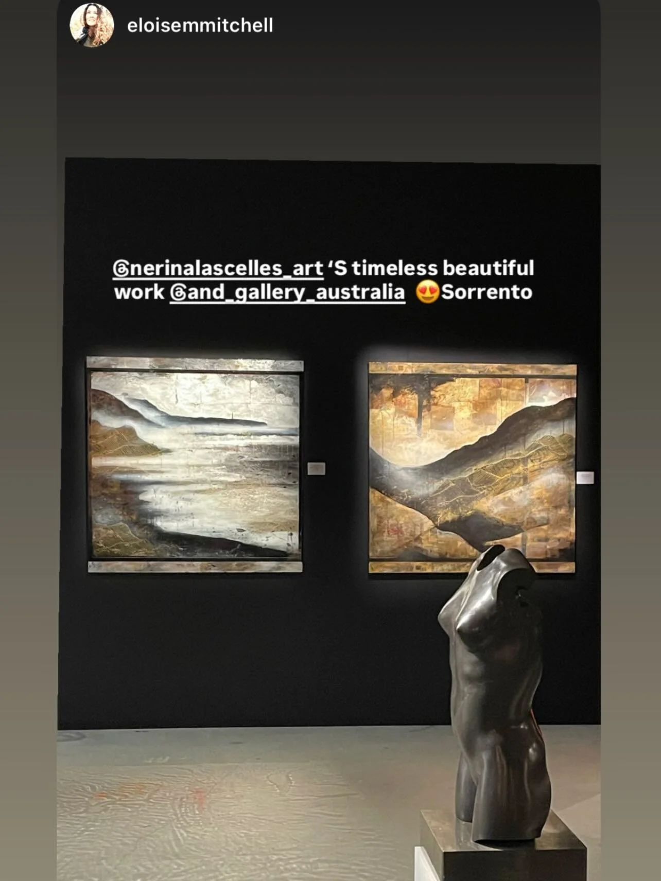 So grateful to @eloisemmitchell for your gorgeous words, and to everyone who made it down to Sorrento over the holiday period to visit @and_gallery_australia 🤍

It was such an honour to be one of the final artists to present a solo exhibition in thi