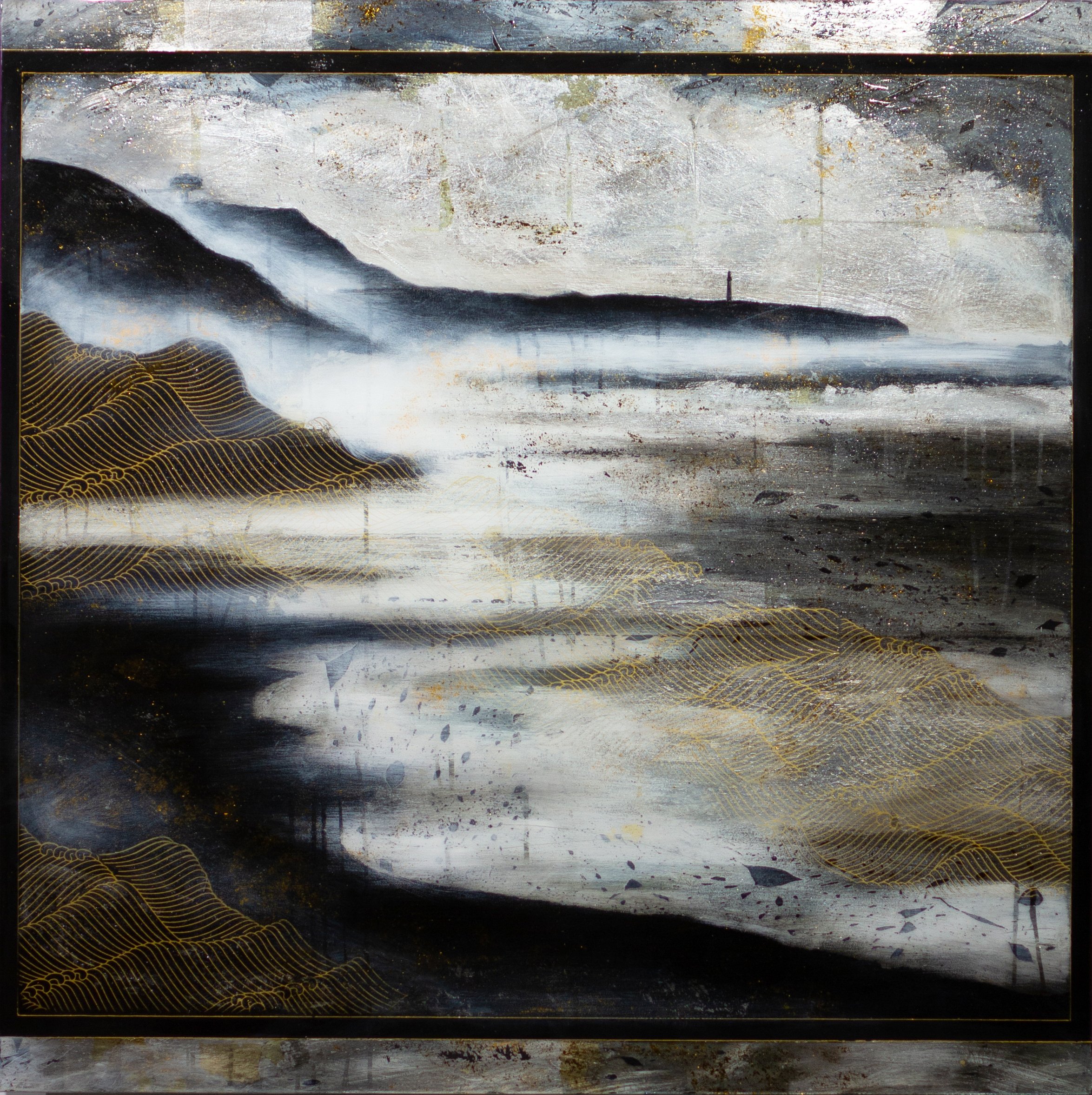Moggs Creek | Mixed Media and Epoxy Resin on Birch | 120cm x 120cm