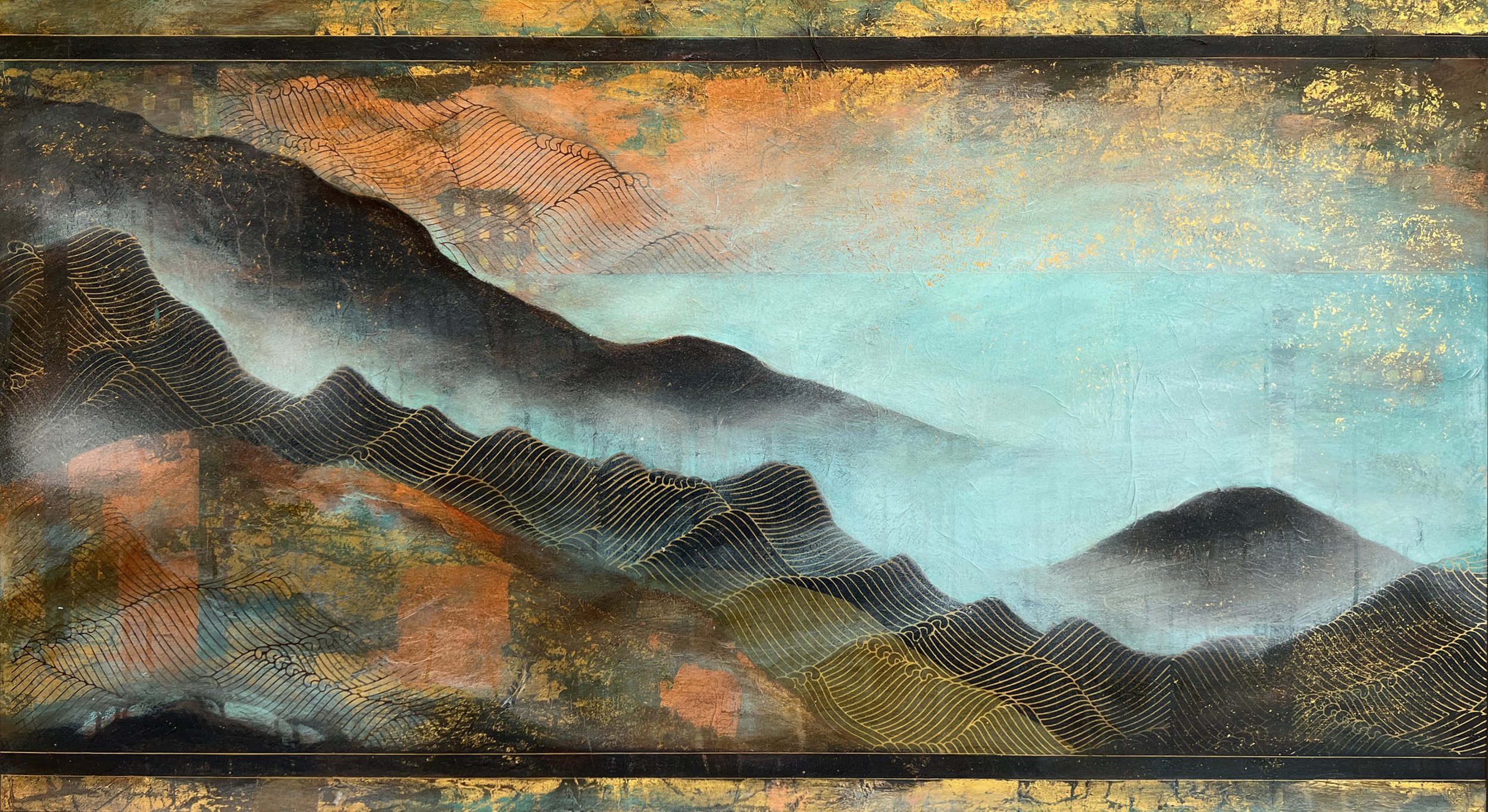 Where the Light Dissolves | Mixed Media on Canvas | 80cm x 150cm
