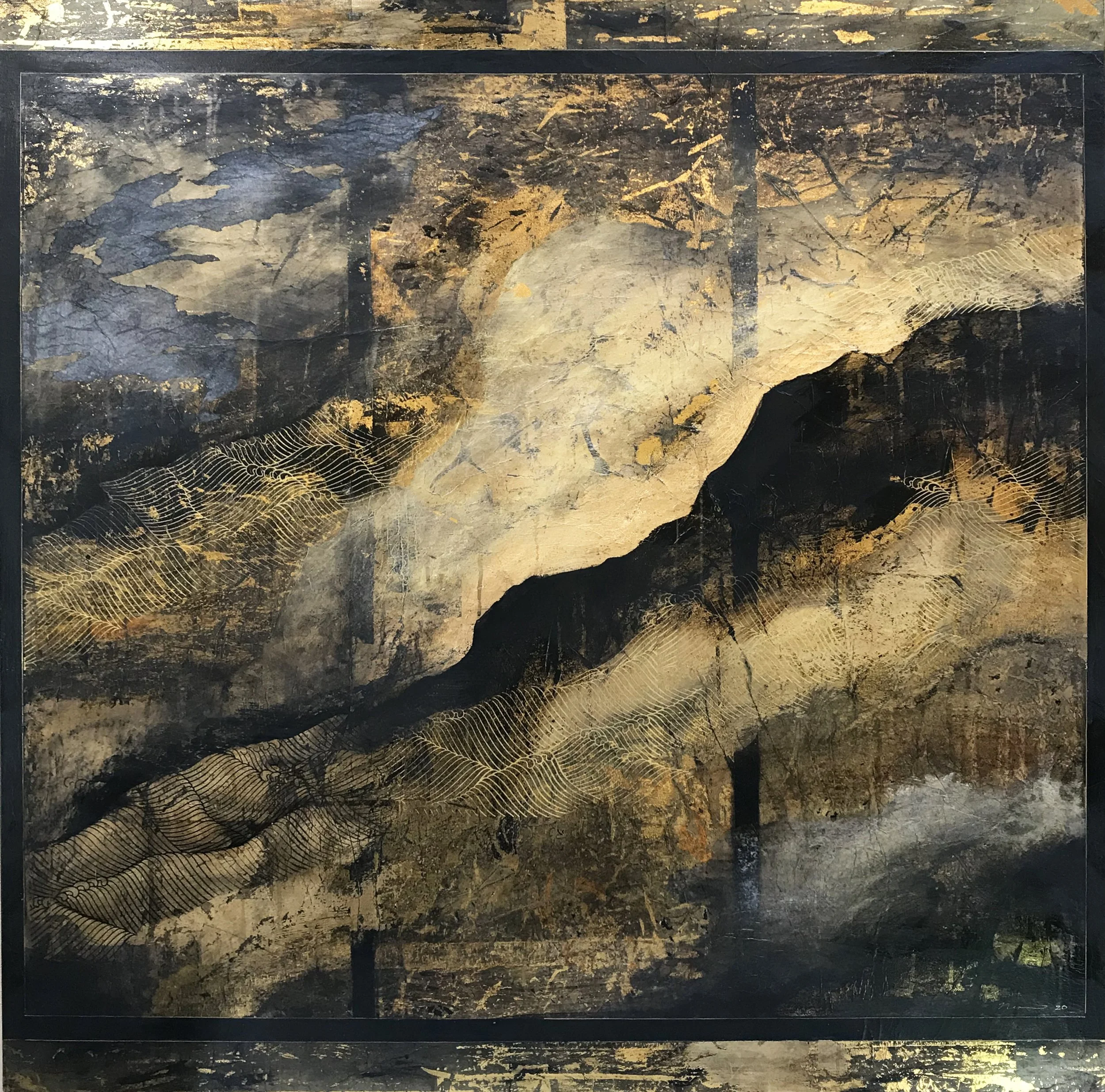 Fade into the Distance | Mixed Media on Canvas | 122cm x 122cm | SOLD