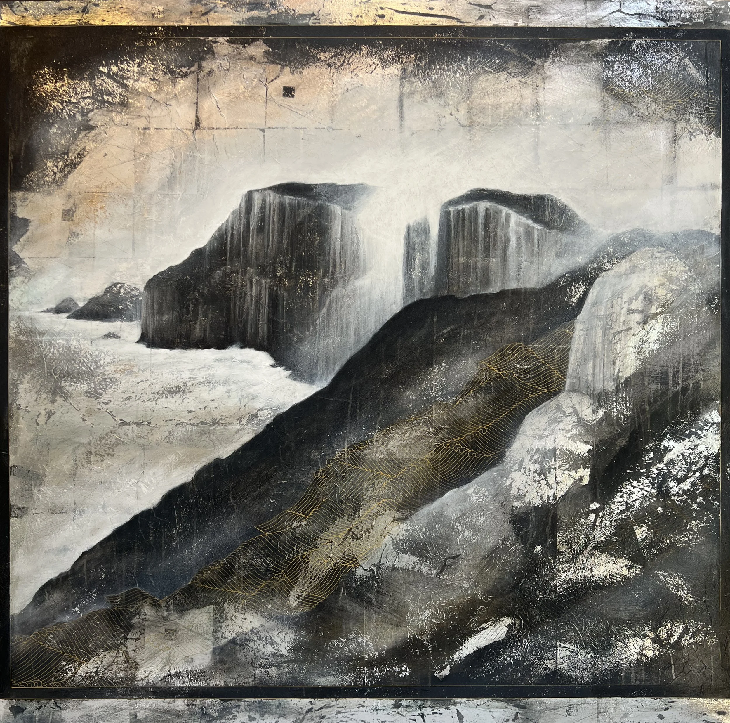 Where the Earth Exhales | Mixed Media on Canvas | 152cm x 152cm
