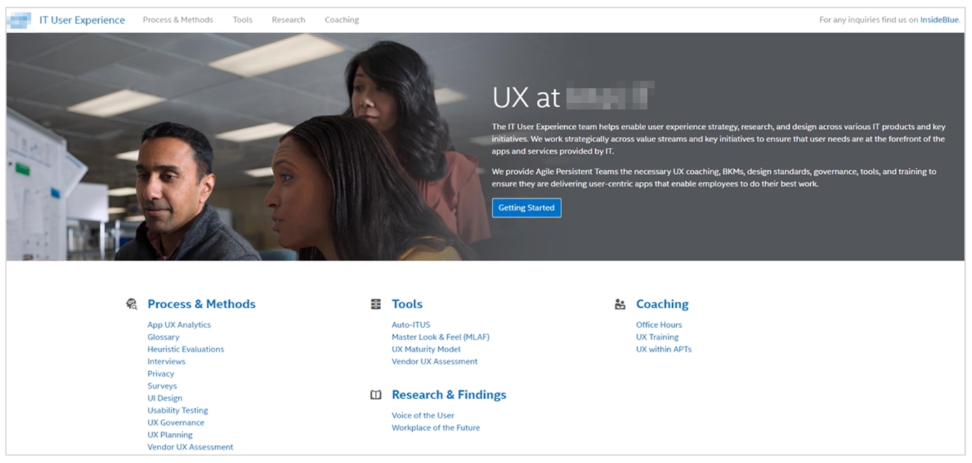 UX One-Stop-Shop Website