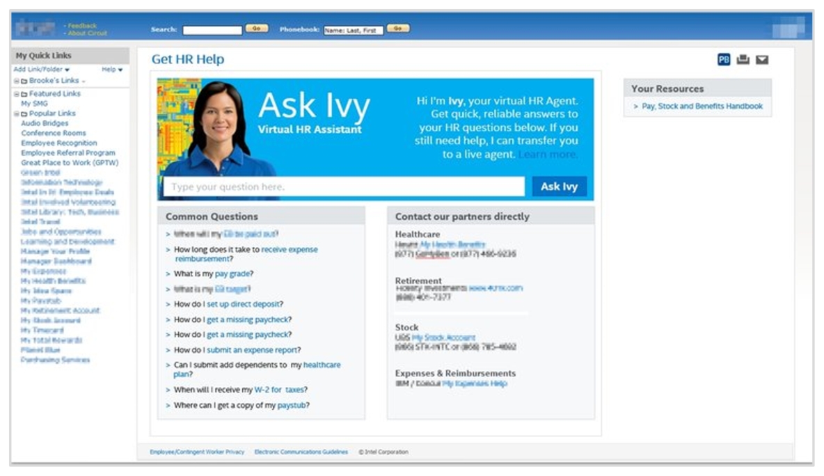 Redesigned Get HR Help page. The design met all the program requirements and constraints, while providing an enhanced employee experience.