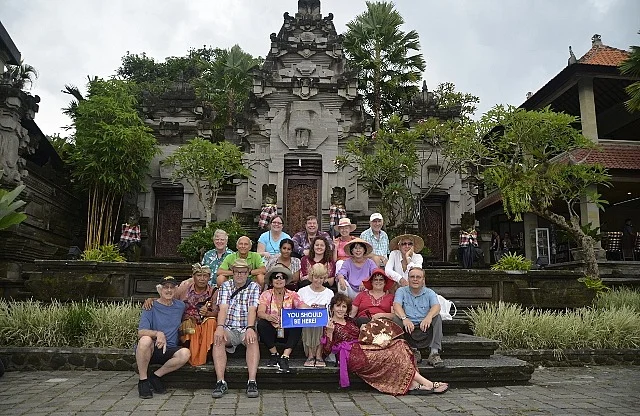 Our group posing in Ubud