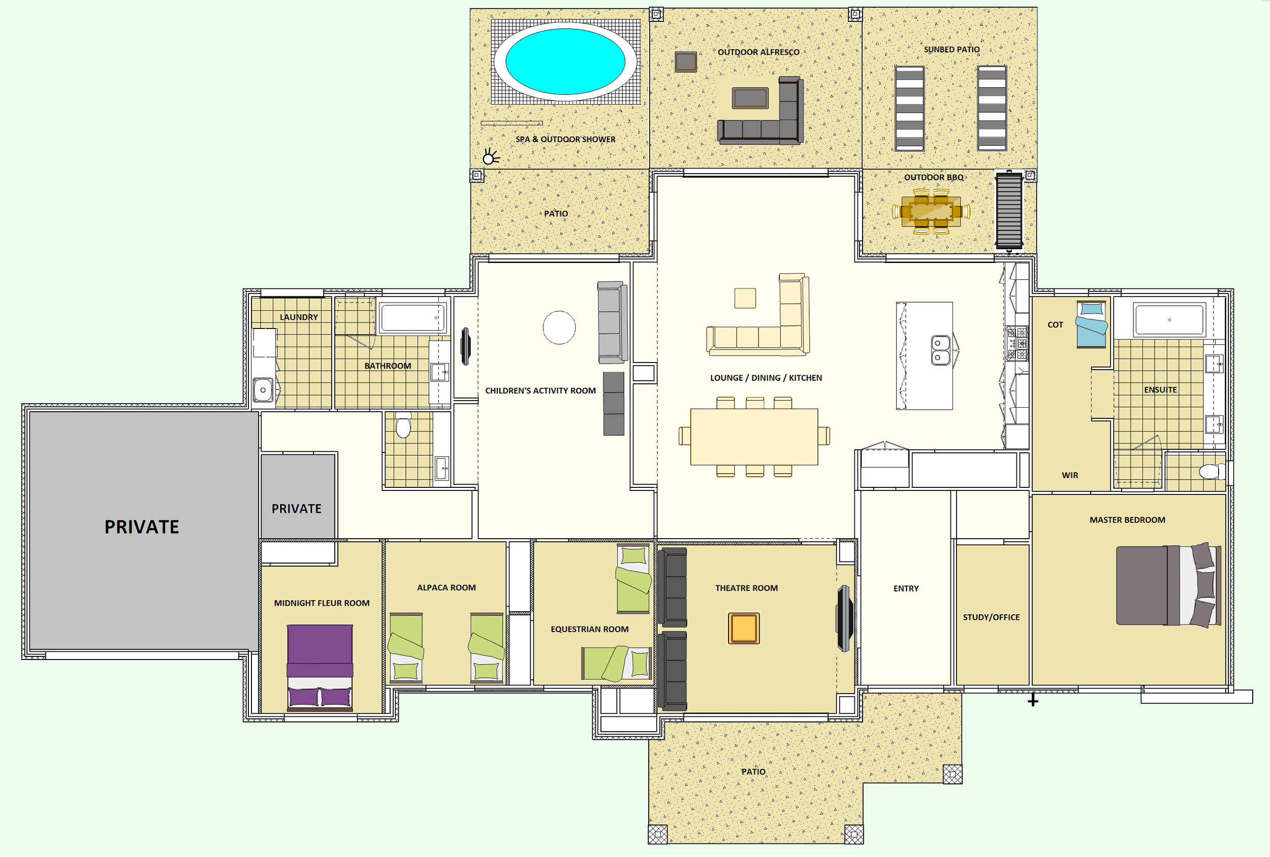 Floor Plan | Hawkesbury Accommodation Sleeps 11