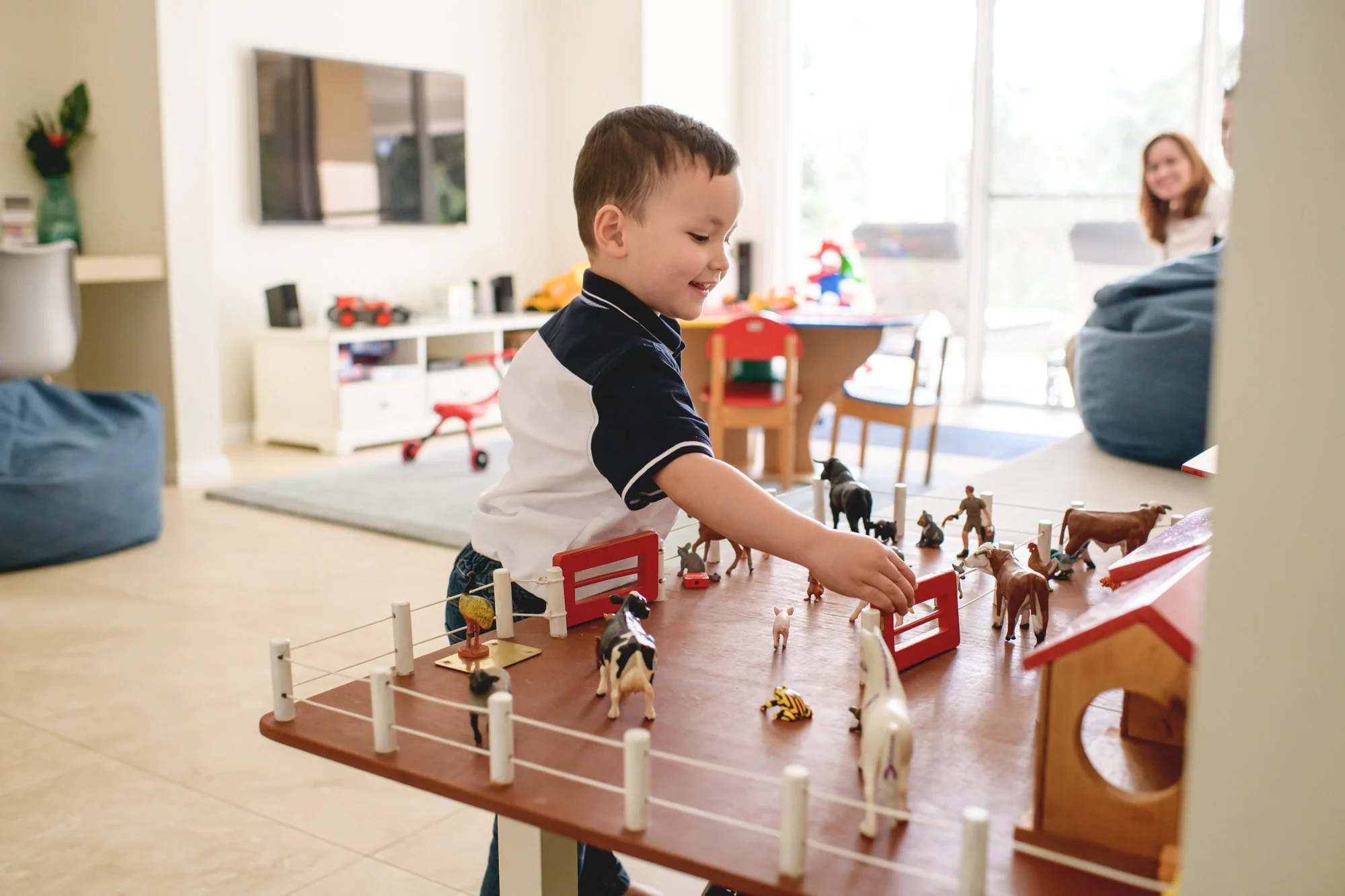 Children can enjoy a dedicated playroom filled with toys and activities at Dido's Place family accommodation in the Hawkesbury.
