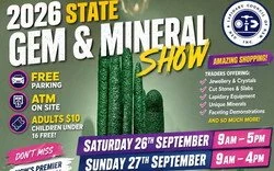 2026 State Gem and Mineral Show with crystals, gemstones, fossils and jewellery in the Hawkesbury NSW