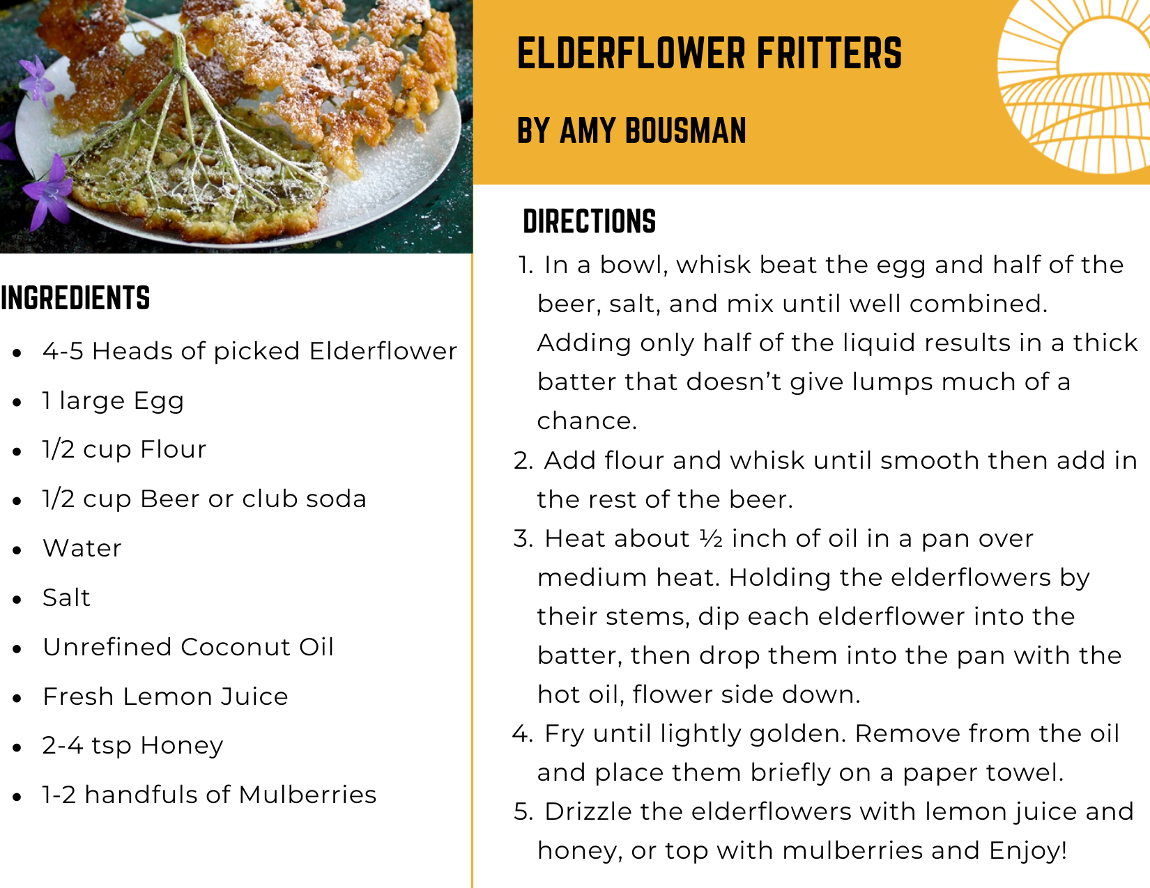 Elderflower Fritters