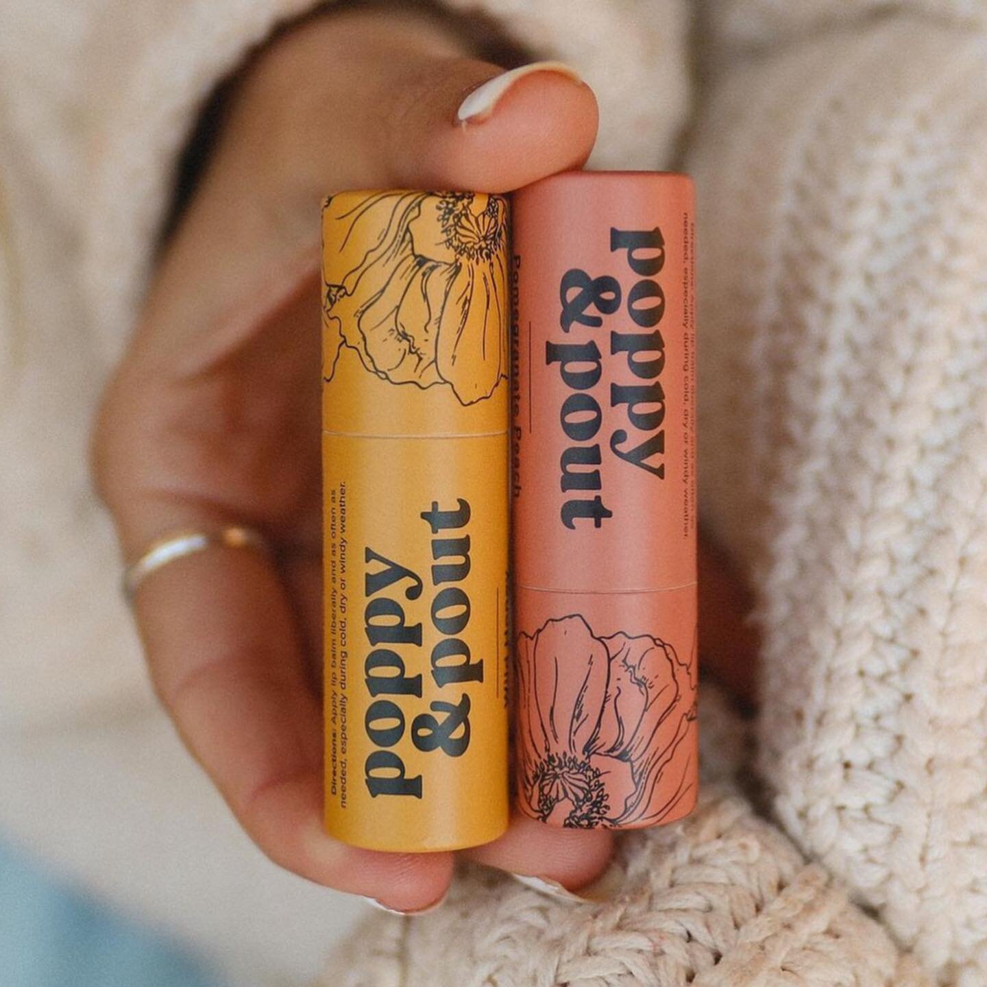 New in store!! 💋
@poppyandpout lip balms and scrub 

100% natural, untinted, and come in eco-friendly cardboard tubes! (As seen on Oprah's Favorite Things)