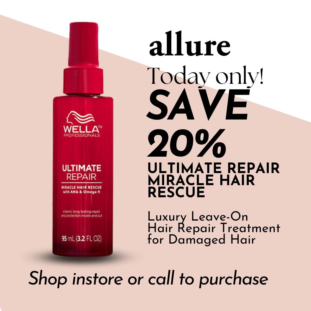 Happy 20% Off Tuesday! 😍📣🛒
Every Tuesday till the end of the year, Allure will feature a one-day-only special on a staff favourite product or product line. 

Today, we are featuring the new Wella Ultimate Repair Treatment. We can not keep this on 