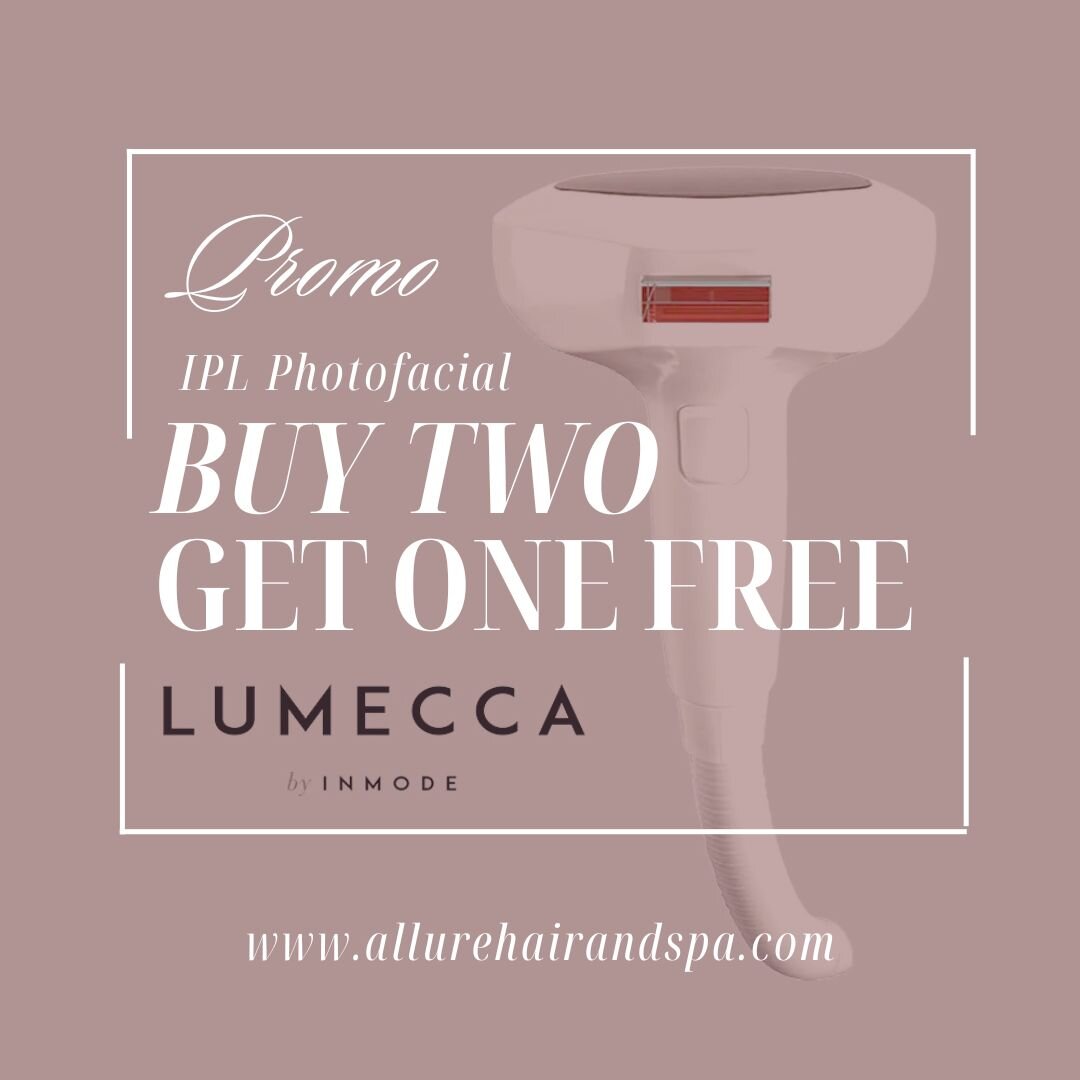 ☀️💥Check out our November Specials!📣📣📣✨✨✨

✨Free Eye Treatment with Every Allure Facial: Enjoy a hydrating treat for the eyes with our GM Collins luxury eye treatment. Refresh, relax and glow.💆&zwj;♂️💆&zwj;♀️🧖&zwj;♀️

✨Lumecca IPL Photofacial 