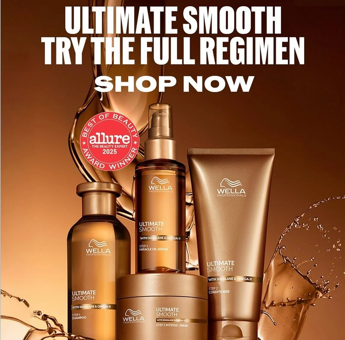 Say goodbye to frizz! 🤩 Wella's Ultimate Smooth collection is a game-changer for dull, dry, or frizzy hair. And, the Ultimate Smooth Oil is on sale! 👀 Get up to 85% smoother hair, 96 hours of frizz control, and ultimate shine. Try it today! #wella 