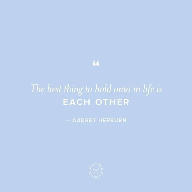 #wendyobrienweddings #lovequotes #audreyhepburnquote #wisewords #holdontoeachother #wordstoliveby #lovelove #melbourneweddings #weddingcelebrant #melbourneweddingcelebrant #torquayweddings #torquaycelebrant