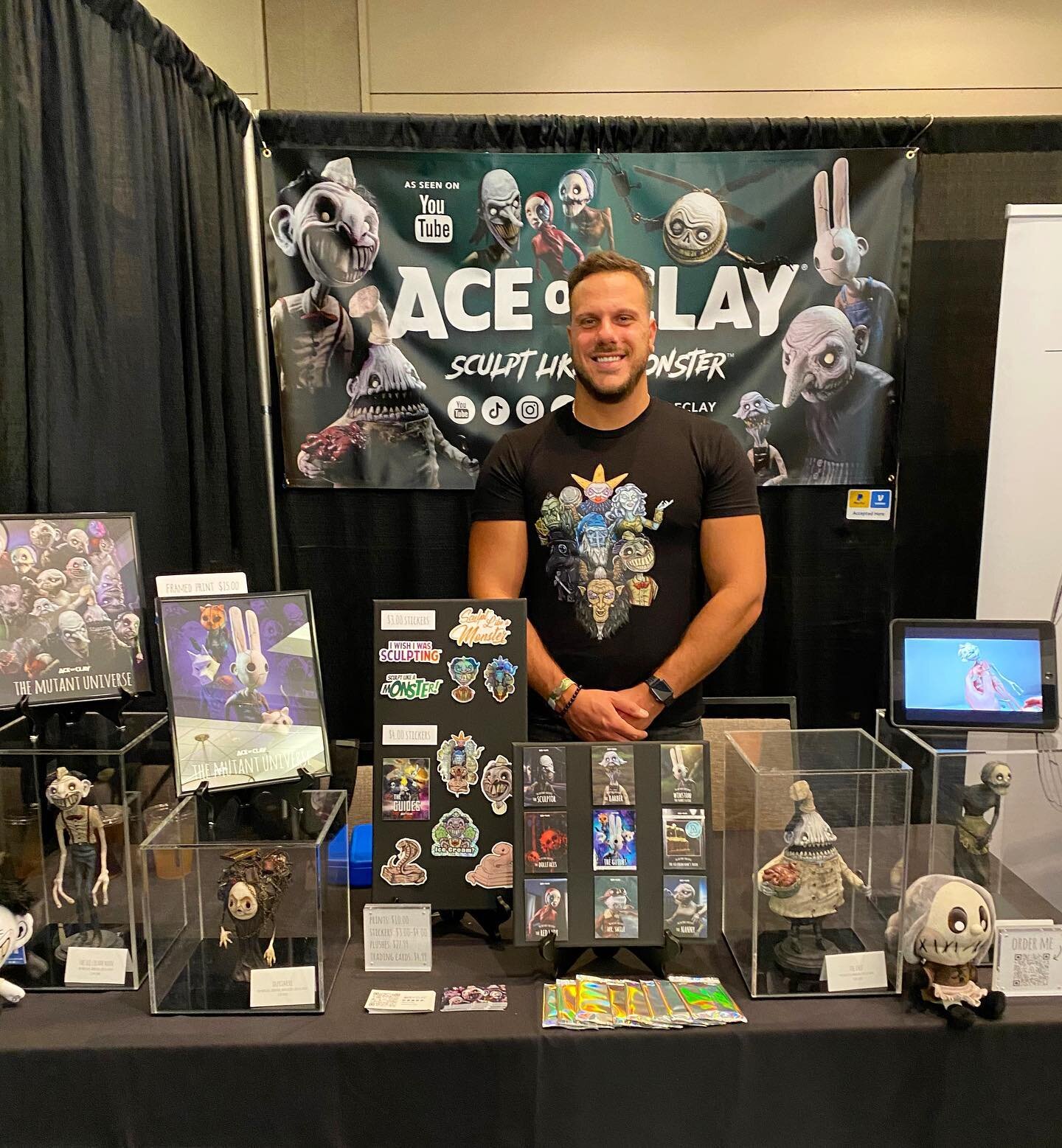 Let&rsquo;s do this @monsterpaloozaofficial! If you&rsquo;re going this weekend be sure to stop by and say hi 😁. Marriott Burbank Convention Center #aceofclay #sonofmonsterpalooza