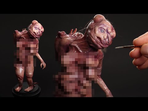 I Sculpted "Elisasue" from THE SUBSTANCE - Polymer Clay Timelapse Tutorial