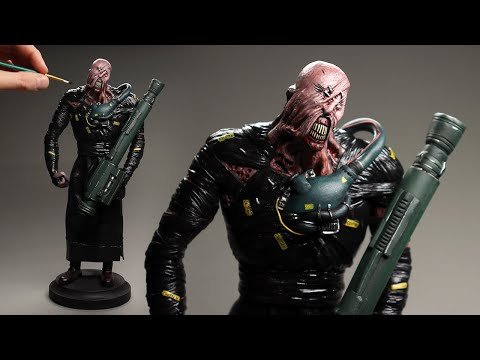 Sculpting NEMESIS from RESIDENT EVIL 3 REMAKE | Polymer Clay Horror Figure