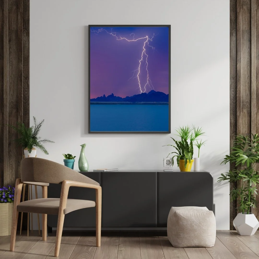 Nathan Adler Sunset Purple Lightning Landscape Photography Wall Art For Sale Mockup.jpg
