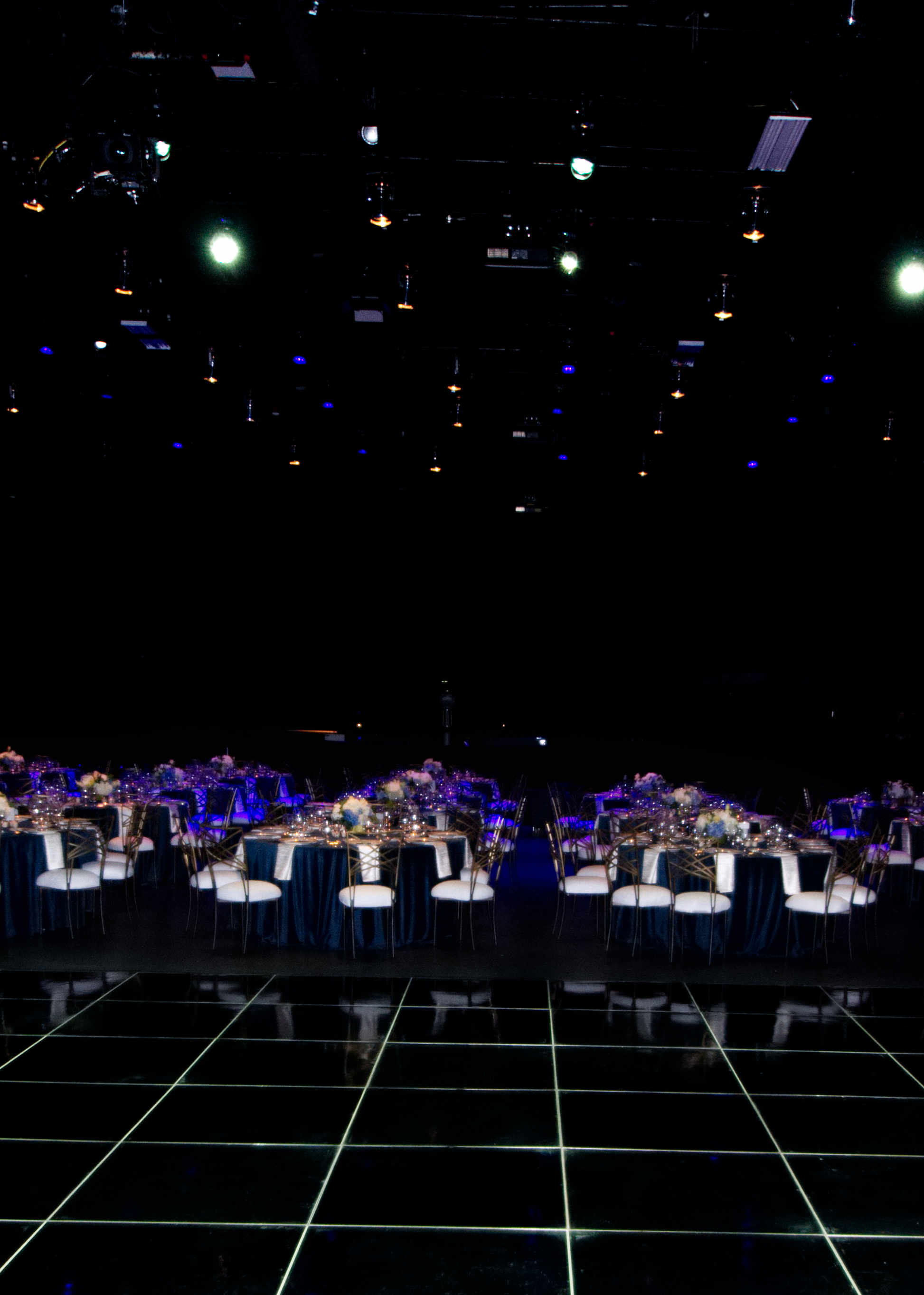  A black dance floor for  Dwayne Clark’s  birthday at  Fremont Studios . 