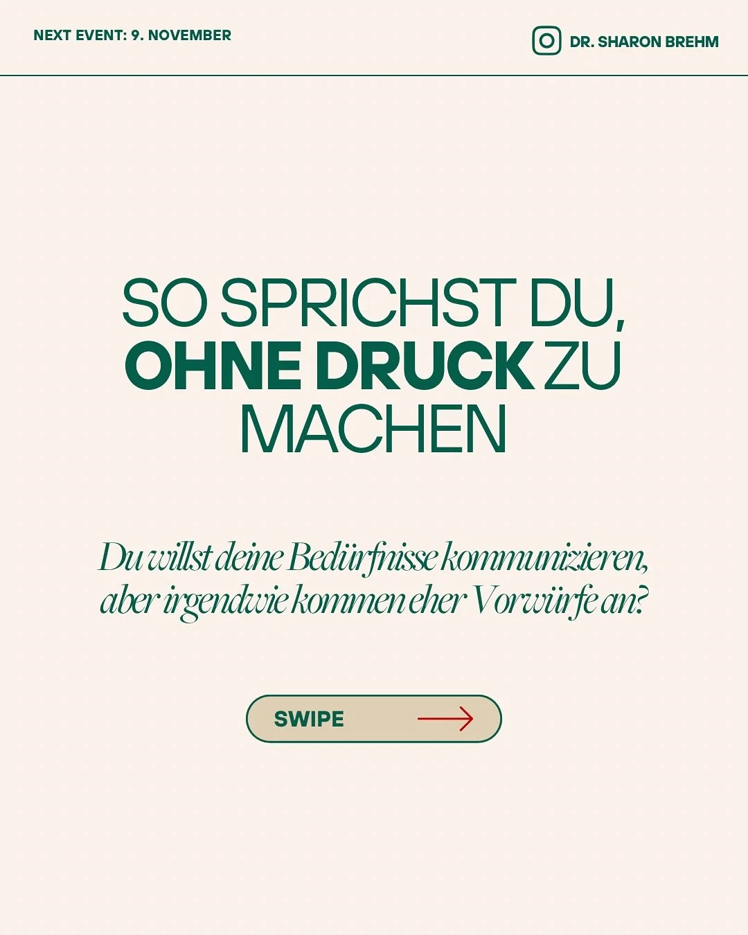 N&auml;he w&uuml;nscht sich Offenheit.
Freiheit w&uuml;nscht sich Vertrauen.

Wenn wir lernen, nicht mehr zu fordern, sondern einander zu verstehen, wird aus Distanz wieder Verbindung.

💞 Mehr davon?
In meinem Workshop f&uuml;r Paare &bdquo;N&auml;h